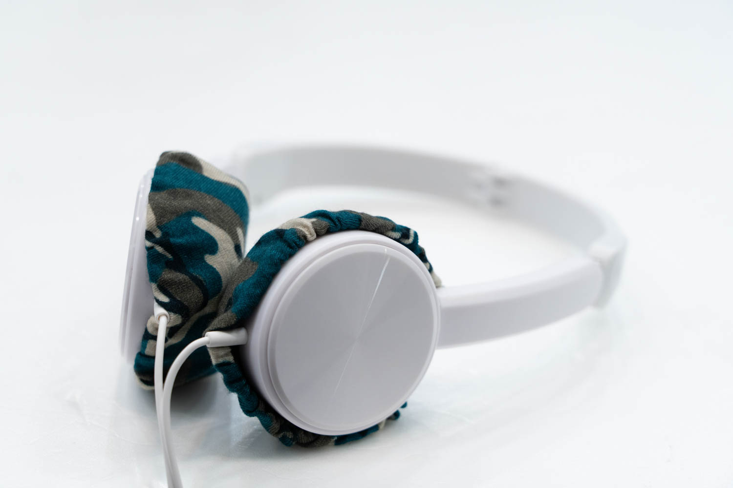 Actual fit test photo 2 of mimimamo Size M Super Stretch Headphone Covers on DAISO HEADPHONES FOLDABLE