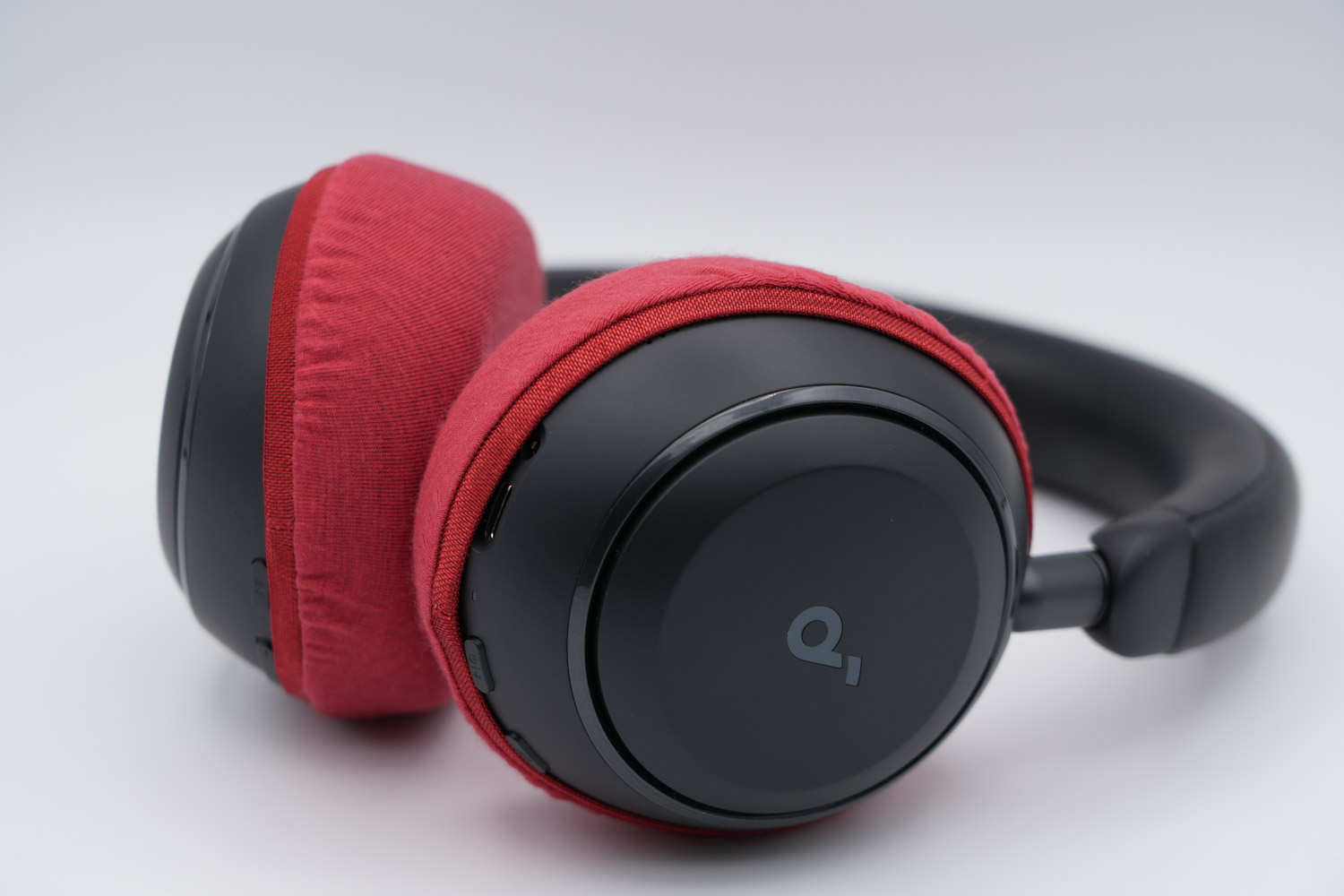 Actual fit test photo 2 of mimimamo Size L Super Stretch Headphone Covers on Anker Soundcore Space 2