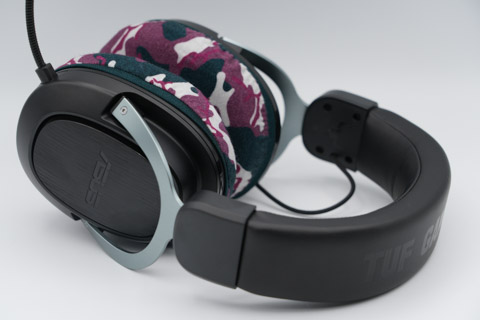 Actual fit test photo 7 of mimimamo Size L Super Stretch Headphone Covers on ASUS TUF GAMMING H3 Wireless