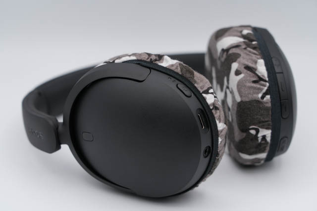 Actual fit test photo 14 of mimimamo Size L Super Stretch Headphone Covers on SONY WH-CH730N
